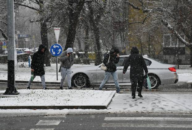 Slavonski Brod: Gusti snijeg stvara probleme i zastoje u prometu