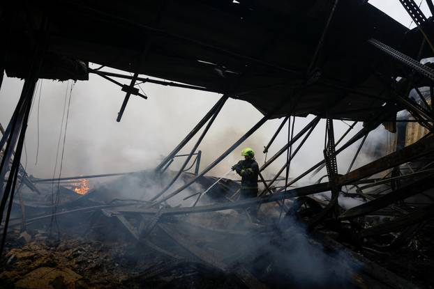Aftermath of a Russian missile attack in Kyiv