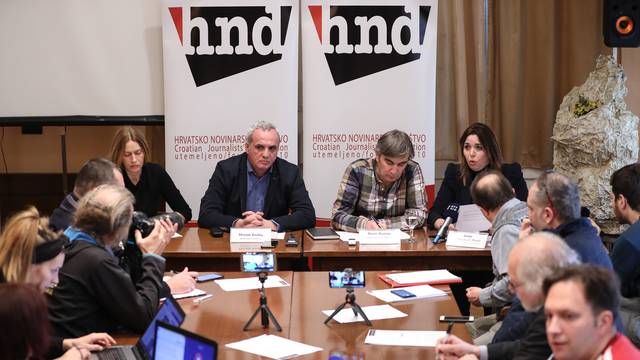 Zagreb: Konferencija za medije o sluÄaju tuÅ¾be HND-a od strane HRT-a