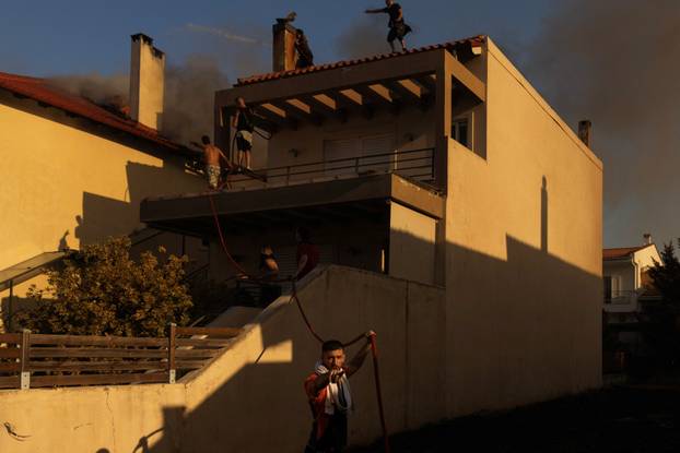 Wildfire in Kryoneri near Athens