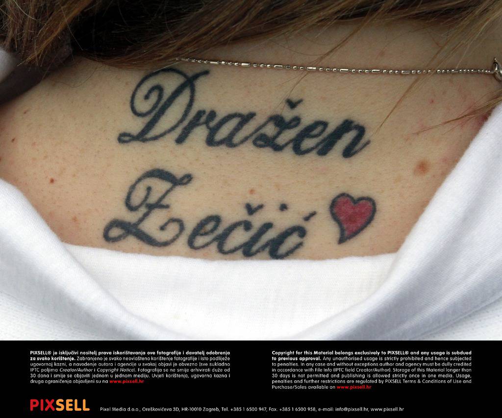 Splićanka je na vrat tetovirala ime svog idola Dražena Zečića