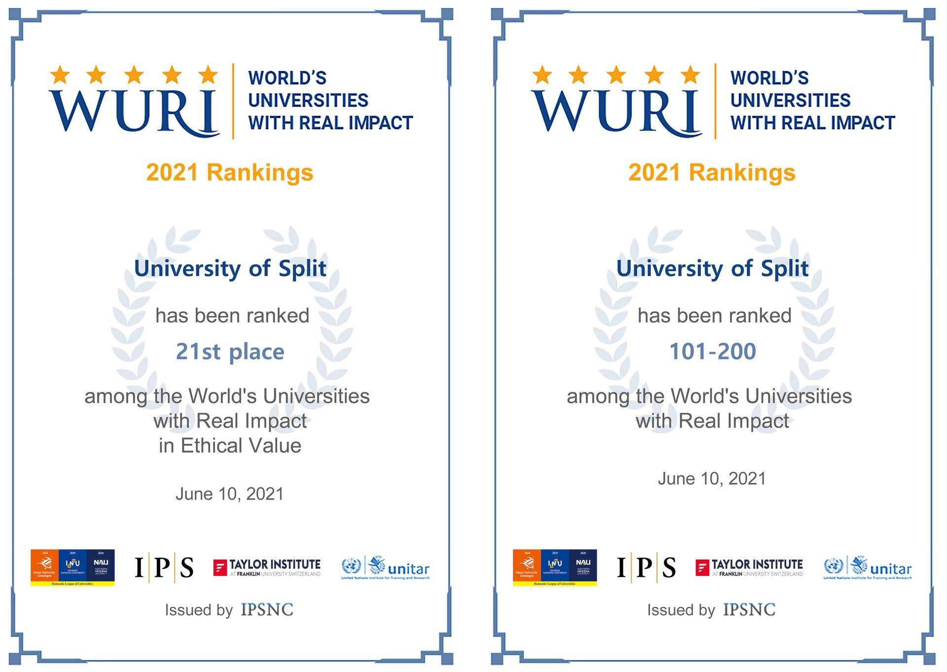 Splitsko sveučilište među 50 najinovativnijih na svijetu: Širimo etičke vrijednosti