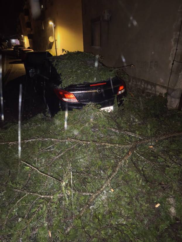 FOTO Smrznuti Knin: Pucaju stabla i grane, putnici satima zaglavljeni u vlaku...