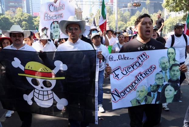 Protest against insecurity and corruption in country, in Mexico City