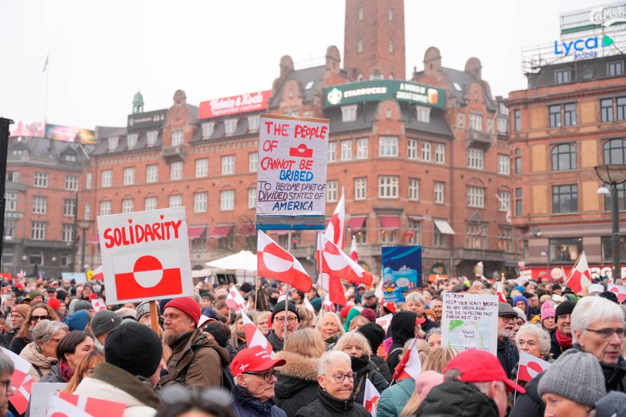 "Hands Off Greenland" demonstration in Copenhagen