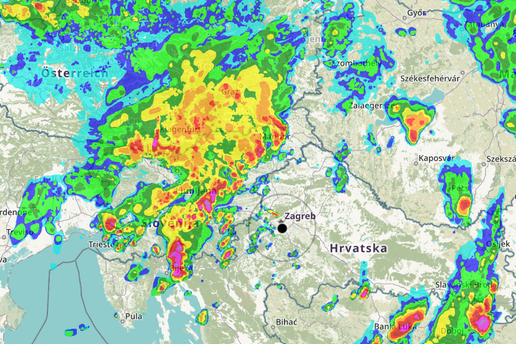 Oluja poharala Split, pogledajte što sad ide prema Zagrebu