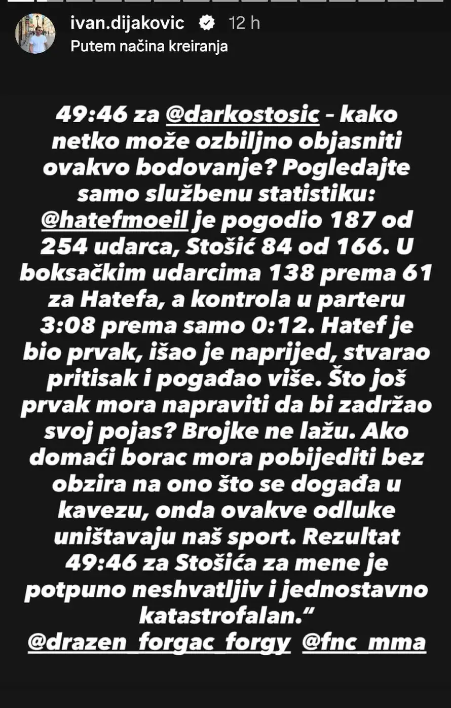 Hatefov menadžer žestoko je optužio FNC: Uništavate sport kad domaći borac mora slaviti