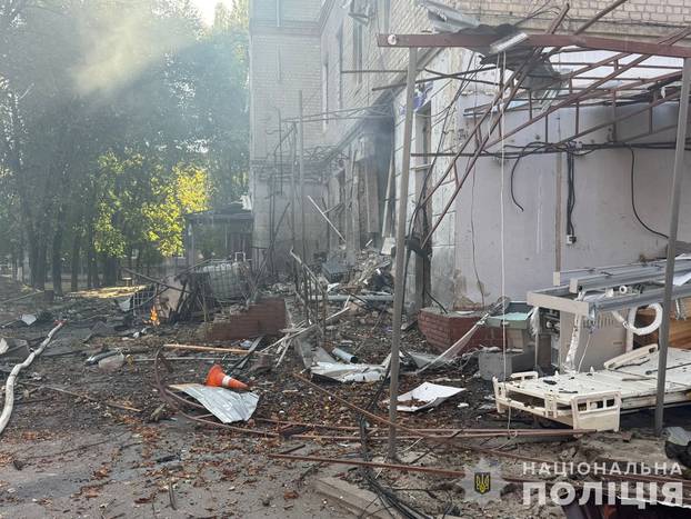 Aftermath of a Russian drone attack in Sumy