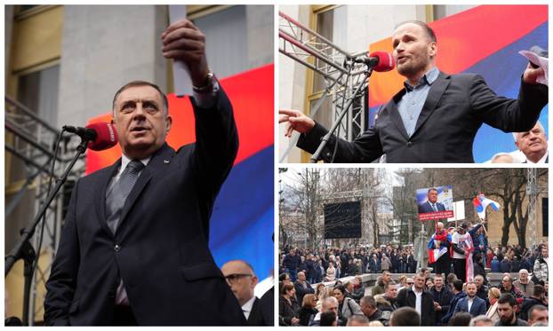 FOTO Ovo je skup podrške Dodiku u Banjoj Luci. Govorio i hrvatski odvjetnik Nobilo