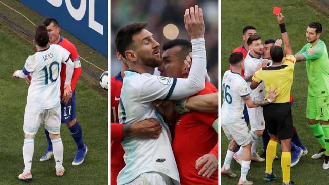 Leo na hlađenju: Messi u svađi s kapetanom Čilea dobio crveni