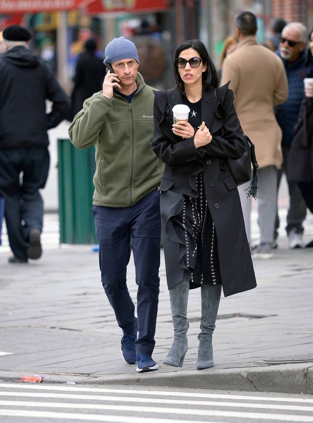 EXCLUSIVE: Anthony Weiner and Huma Abedin Are Spotted on a Rare Outing in New York City