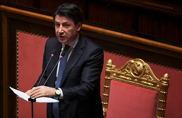 Italian PM Conte addresses Senate on coronavirus disease (COVID-19), in Rome