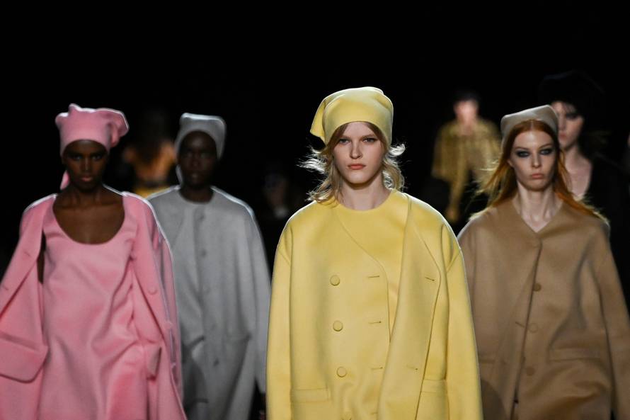 Models present creations from the Marc Jacobs Fall/Winter 2020 collection during New York Fashion Week