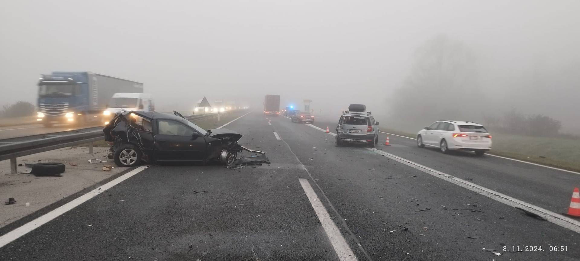 EKSKLUZIVNO Prve fotografije s mjesta sudara na A3: 'Zabijali su se jedni u druge. Strahota!'