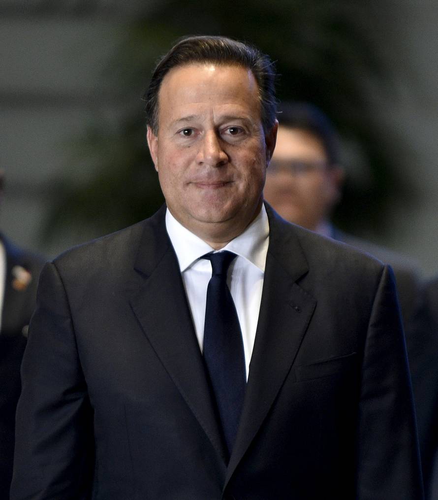 Panama's President Juan Carlos Varela arrives at Japanese Prime Minister Shinzo Abe's official residence in Tokyo, Japan