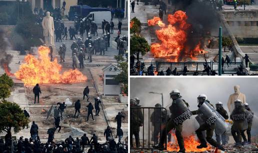 VIDEO Kaos u Grčkoj: Letjeli Molotovljevi kokteli i suzavac, prosvjednici su napali policiju!