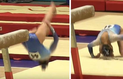 Užasne scene: Gimnastičarka je pala na vrat 'leteći' s grede