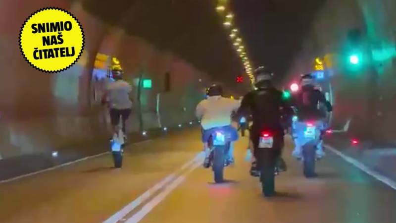 VIDEO Motociklisti divljali kroz tunel na A1: Naglo kočili, vozili stojeći, prelazili u suprotni trak