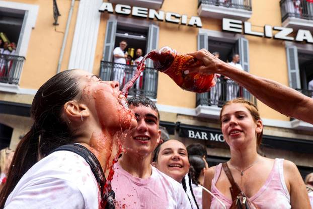 San Fermin festival (Chupinazo) in Pamplona