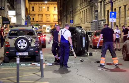Krš i lom u centru Zagreba: Sve je puno stakla. Proletio je kroz ulicu i okrenuo se na bok...