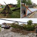 Pogledajte štetu nakon jakog nevremena u Karlovcu: Vjetar je čupao stabla, oštećeno 60 kuća