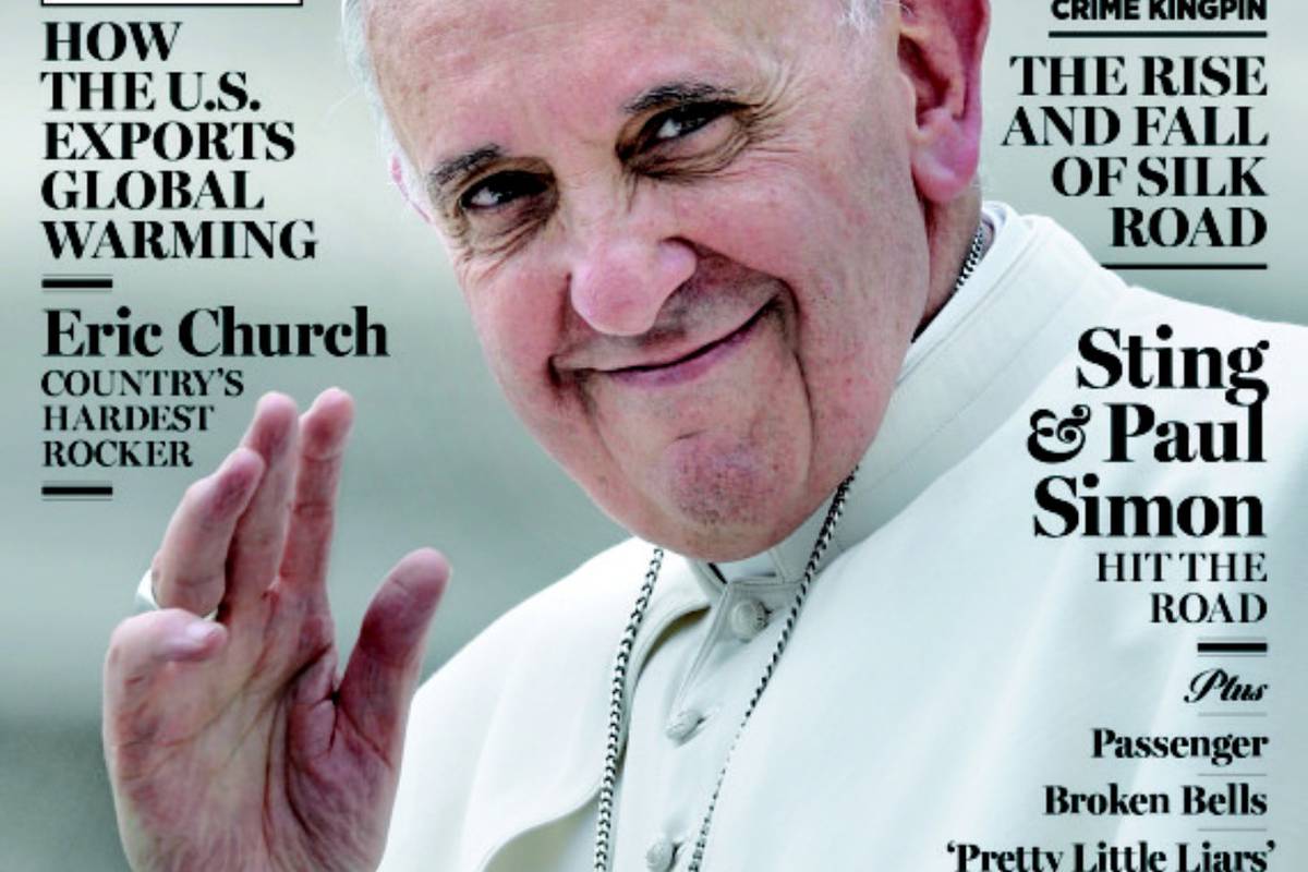 Prvi u povijesti: Papa Franjo je na naslovnici Rolling Stonea
