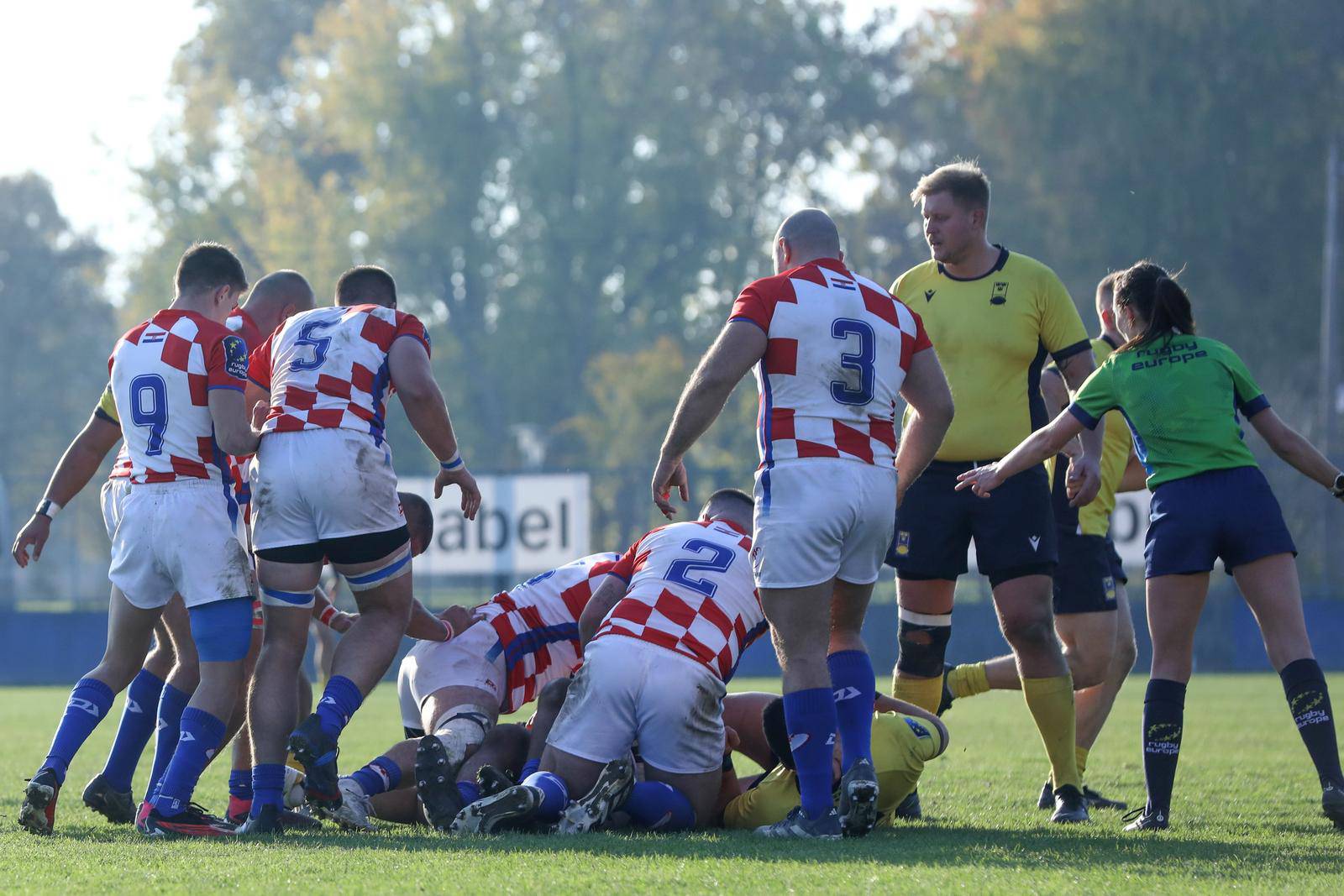 Zagreb: Utakmica Trophy divizije između ragbijaša Hrvatske i Švedske