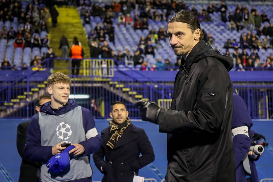 Zlatan Ibrahimović na susretu Dinama i Milana u Ligi prvaka
