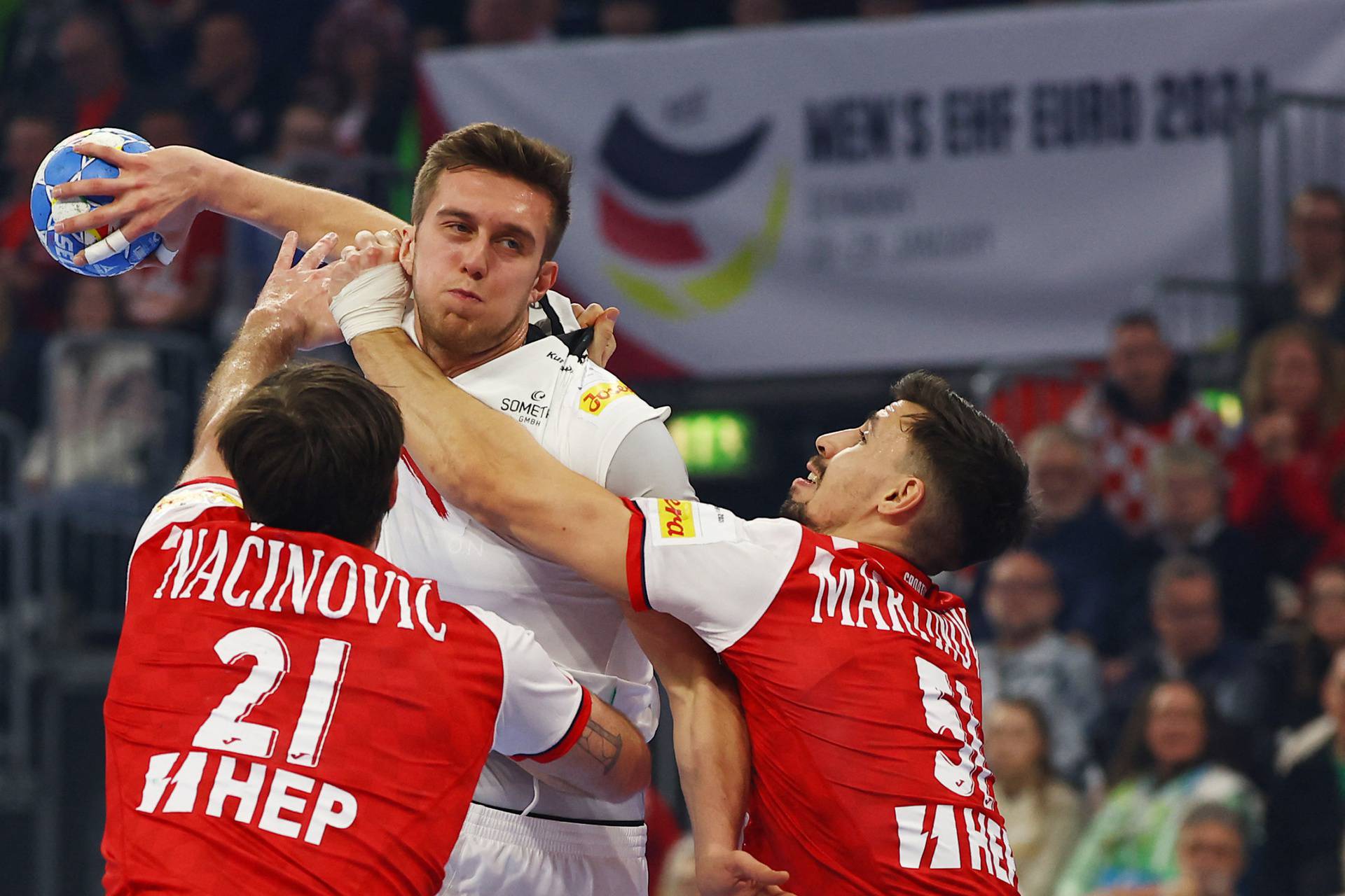 EHF 2024 Men's European Handball Championship - Preliminary Round - Group B - Croatia v Austria