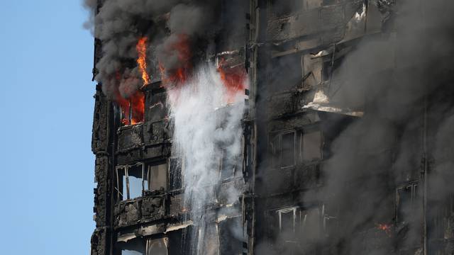 Tower block fire in London