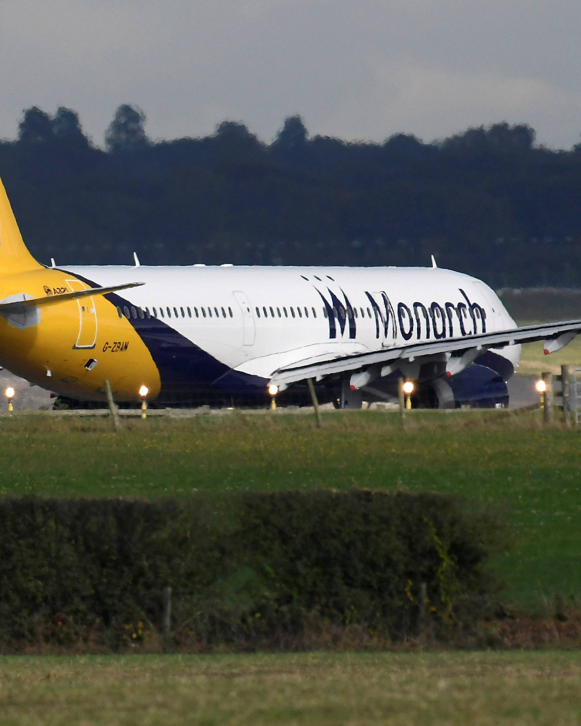 FILE PHOTO - File photo of a Monarch Airlines passenger aircraft preparing for take off from Gatwick Airport in southern England