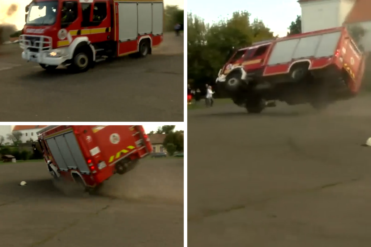 Simulirali gašenje požara pa se pred djecom prevrnuli i razbili