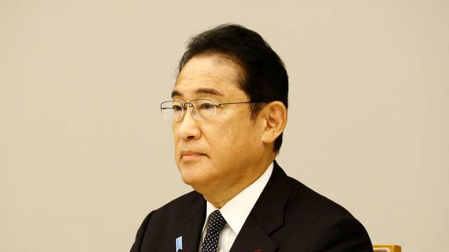 Japanese Prime Minister Fumio Kishida attends a meeting in Tokyo