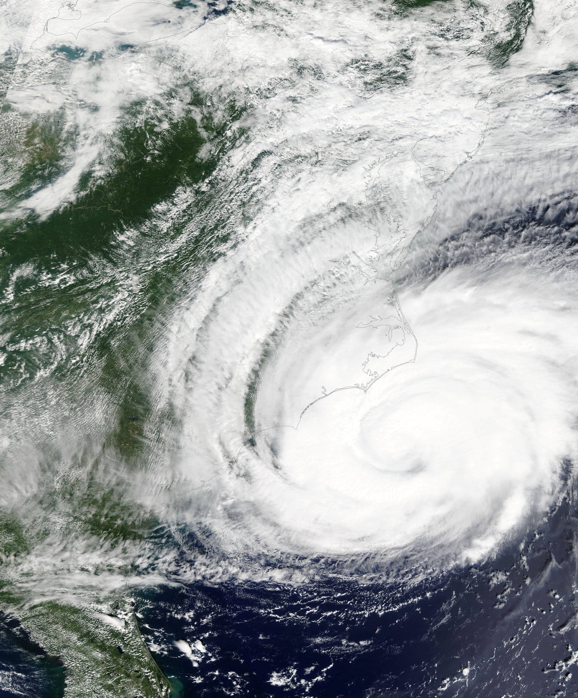 Hurricane Florence is pictured off the east coast of the United States in this  satellite handout photo.