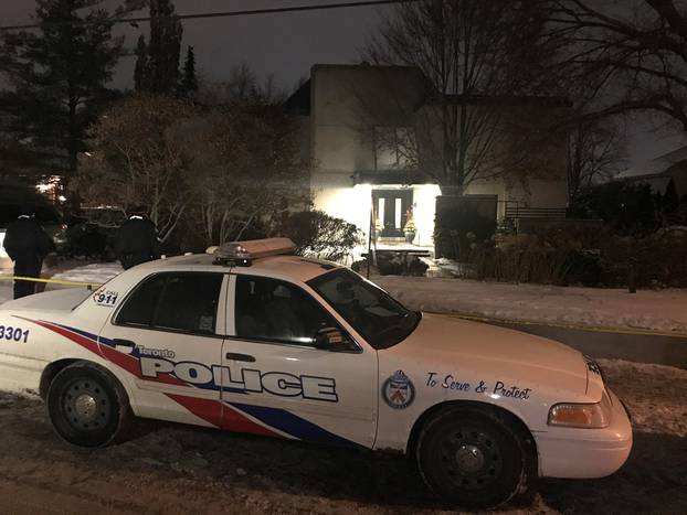 Police outside of the home of billionaire founder of Canadian pharmaceutical firm Apotex Inc., Barry Sherman and his wife Honey, who were found dead in their home under circumstances that police described as "suspicious" in Toronto