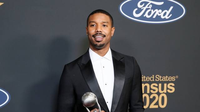 FILE PHOTO: 51st NAACP Image Awards – Photo Room– Pasadena - MIchael B. Jordan poses backstage with his Outstanding Actor