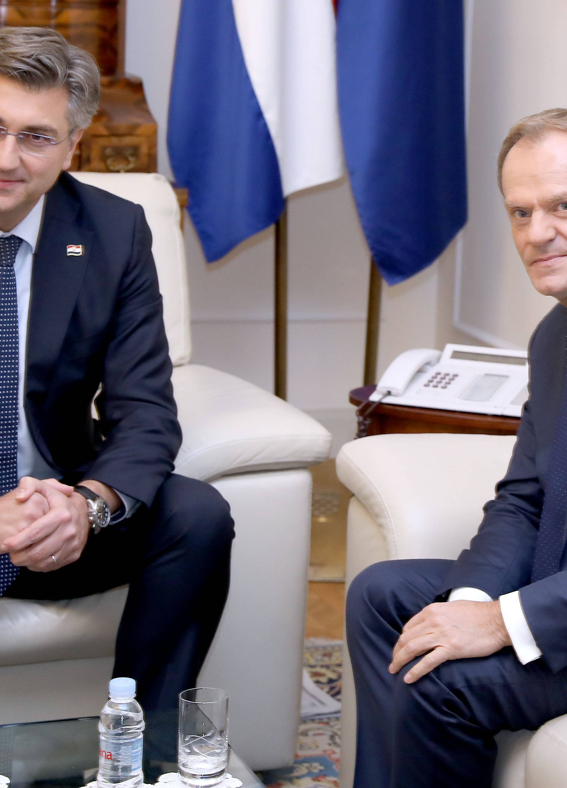 Zagreb: Andrej Plenković sastao se s predsjednikom Europskog vijeća Donaldom Tuskom