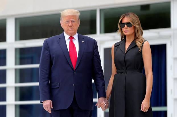 FILE PHOTO - U.S. President Donald Trump visits Saint John Paul II National Shrine in Washington