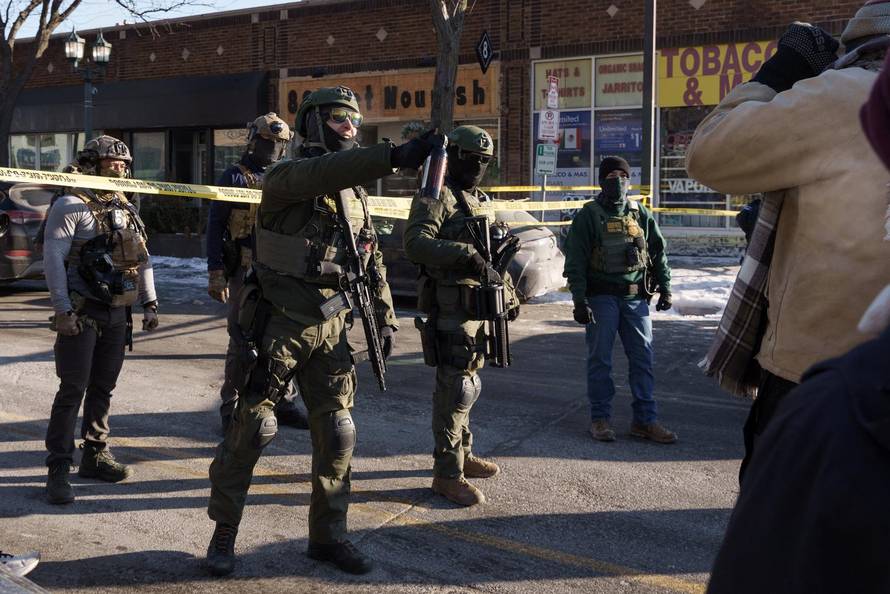 Protest after federal agents fatally shot a man while trying to detain him, in Minneapolis