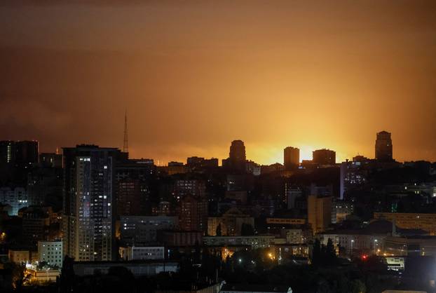 Russian drone and missile strike in Kyiv