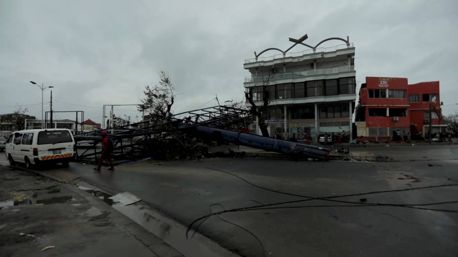 A general view shows destruction after Cyclone Idai in Beira