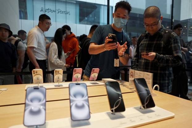 Apple's iPhone 16 series smartphones go on sale in Beijing