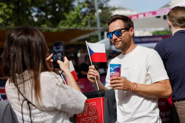 Eurovision Song Contest's 'Turquoise Carpet' event in Vienna