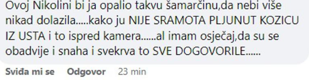 Gledatelje zgrozilo Nikolinino pljuvanje hrane: 'Kako je nije sram, nema osnovnu kulturu'