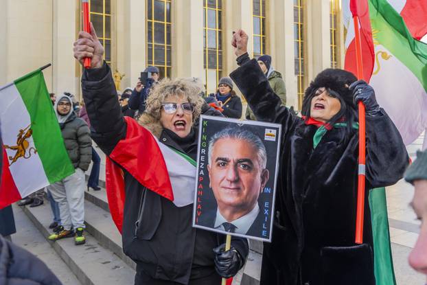 Rally In Paris In Support Of The Iranian Protests .