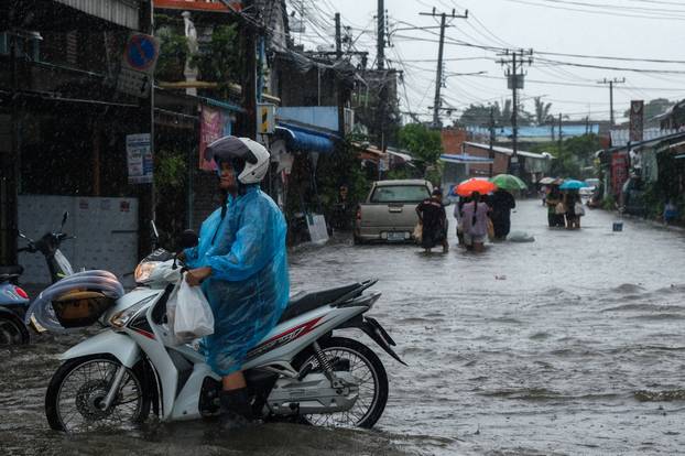 Heavy rain in Bangkok