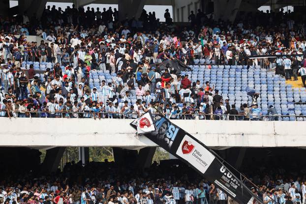 Argentine soccer star Lionel Messi on a whirlwind tour of India