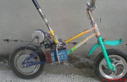 Mladi električar od dječjeg bicikla napravio motorić