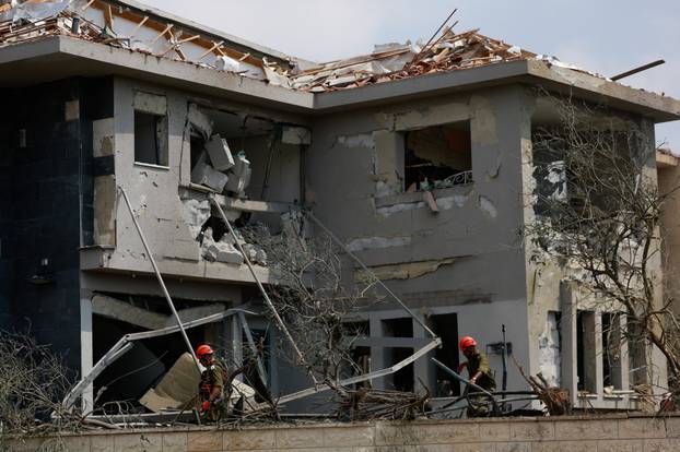 Aftermath of Iran's strike on Israel in Nes Ziona