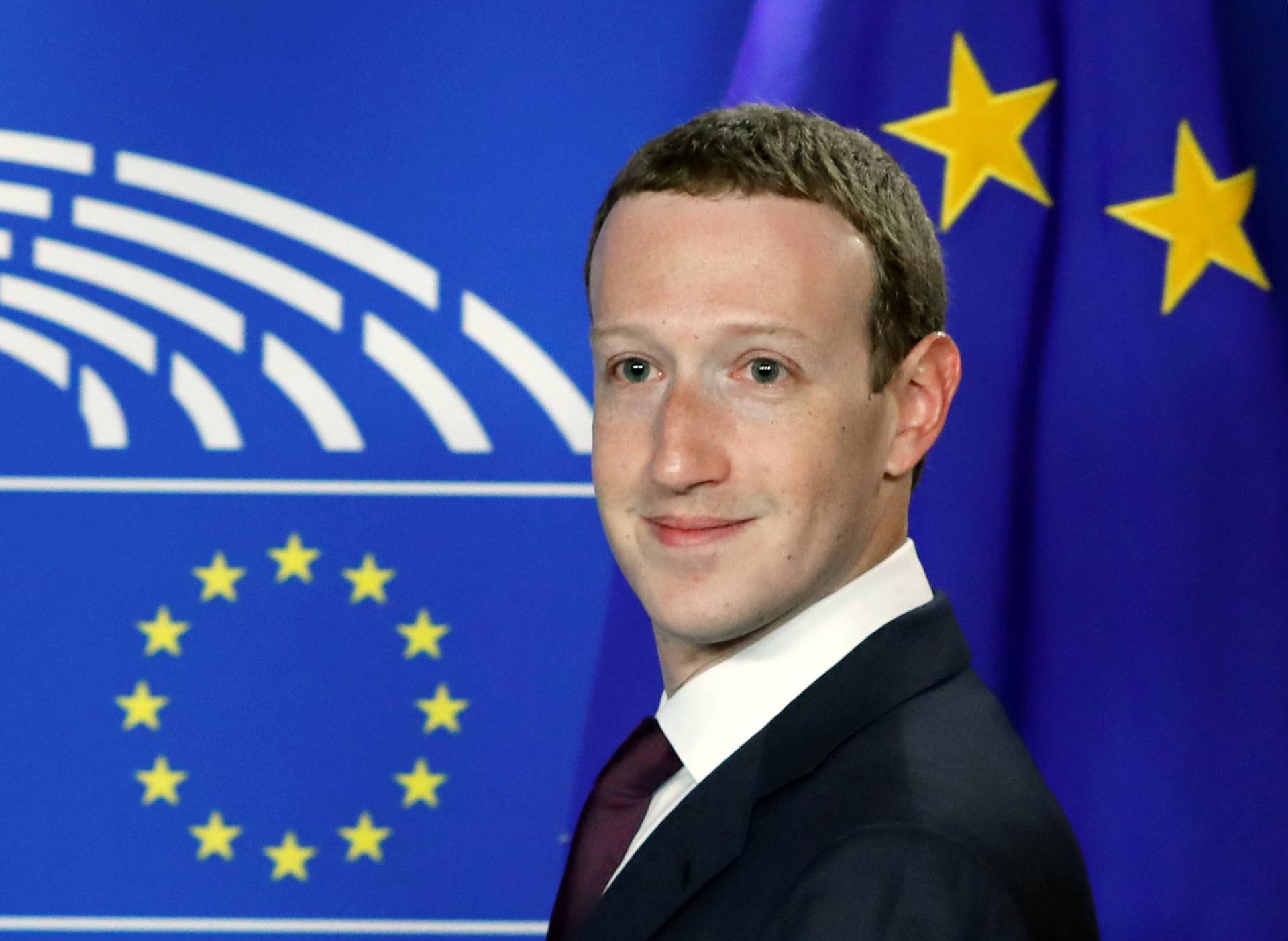 Facebook's CEO Mark Zuckerberg arrives at the European Parliament to answer questions in Brussels